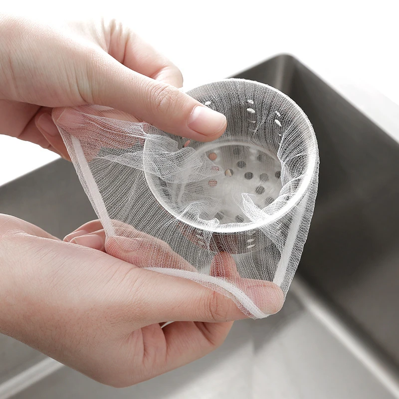 100PCS Reusable Garbage filter Bag For Kitchen Bathroom Trash Sink Strainers Hair trash Tools Shower Drain Sieve Net Bags