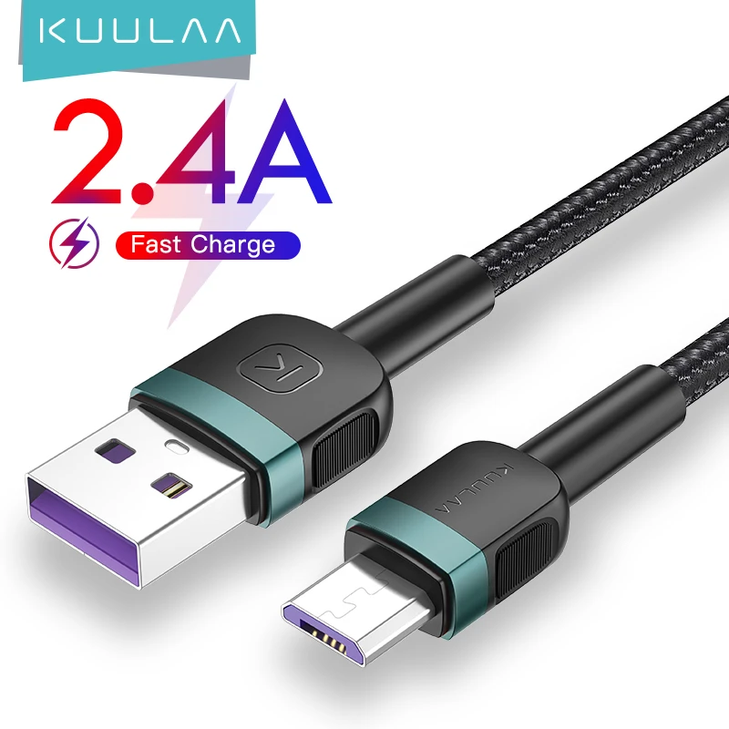 KUULAA Micro USB Cable For Xiaomi Mi Redmi 7 Fast Charging Charger MicroUSB Charge Cable For Samsung S7 Huawei Honor 8X USB Cord