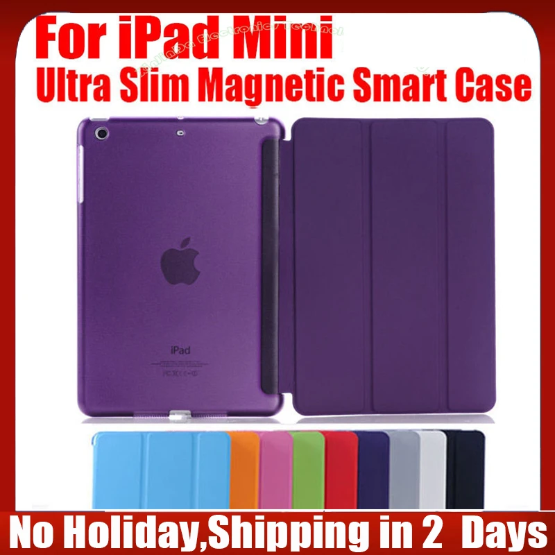 Smart Cover For iPad Mini4 5 6 Ultra Slim PU Leather Case + PC translucent back case for Apple ipad mini 6 5 4 3 2 IM401