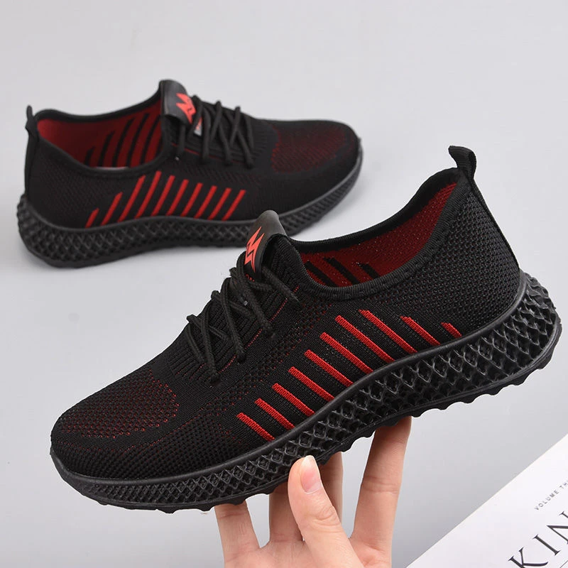 Fashion Women Lightweight Sneakers Running Shoes Outdoor Sports Shoes Breathable Mesh Comfort Running Shoes Air Cushion Lace Up