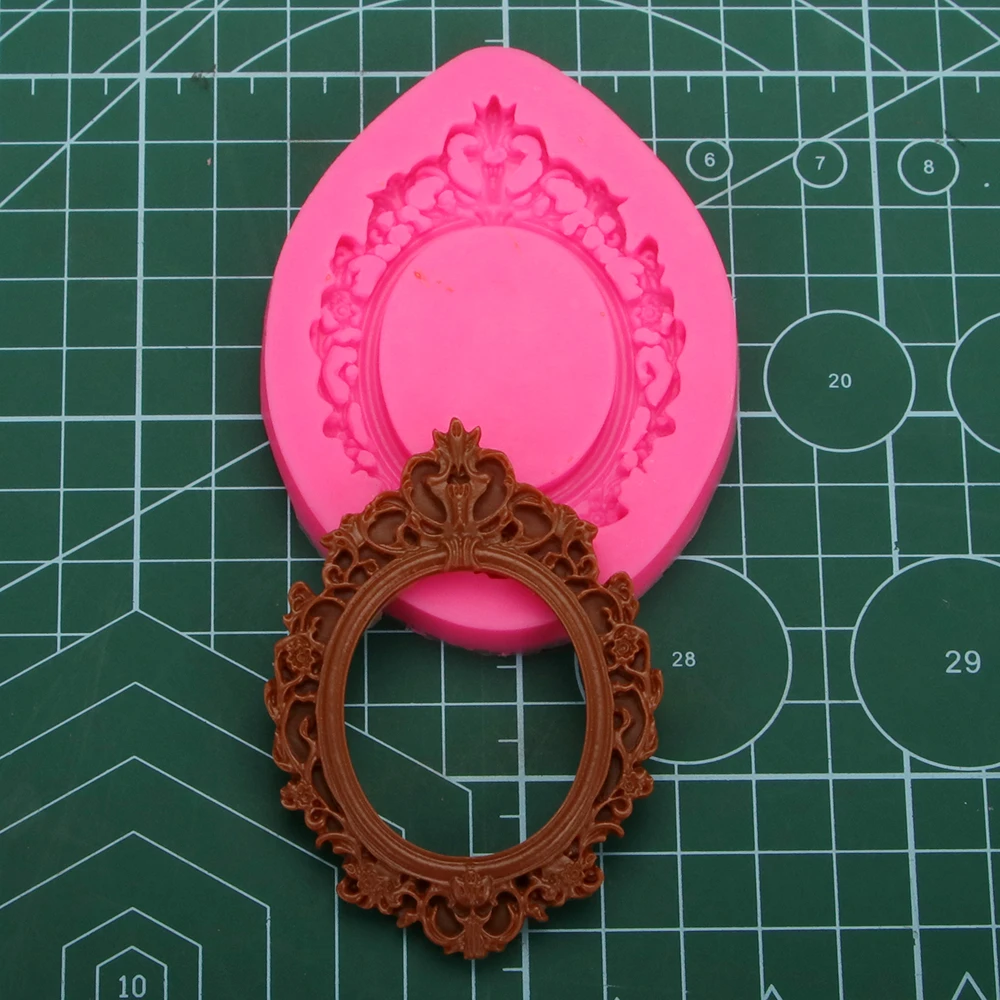 Retro Fashion Frame shape for Cake decorating tools Chocolate Mold for the Kitchen Baking DIY fondant silicone mold F0611