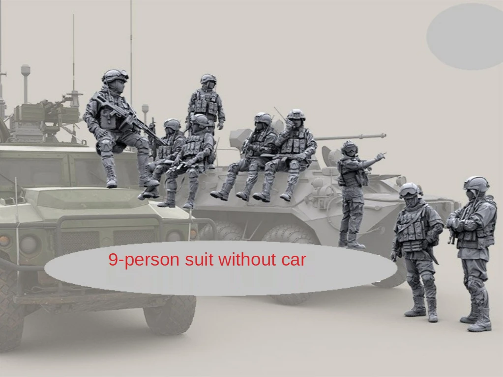 1:35 ratio die-cast resin Russian special forces soldiers 9 figures need to be assembled and colored by themselves