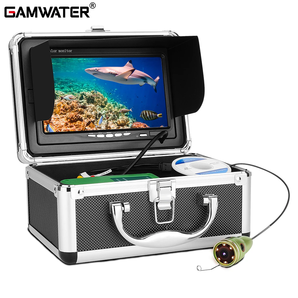 GAMWATER  Underwater Fishing Video Camera Kit 1000tvl 6W IR LED White LED with 7Inch Color Monitor 10M 15M 20M 30M