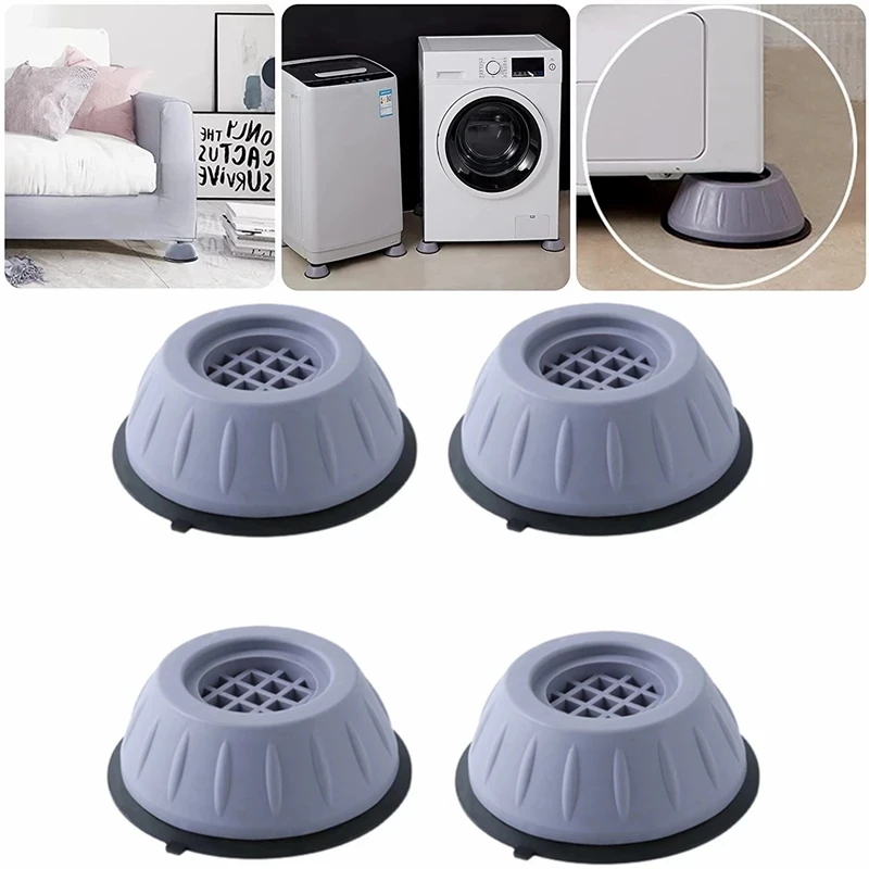 1set=4pcs! Black Furniture Chair Desk Feet Protection Pads EVA Rubber Washing Machine Shock Non-slip Mats Anti-vibration Noise