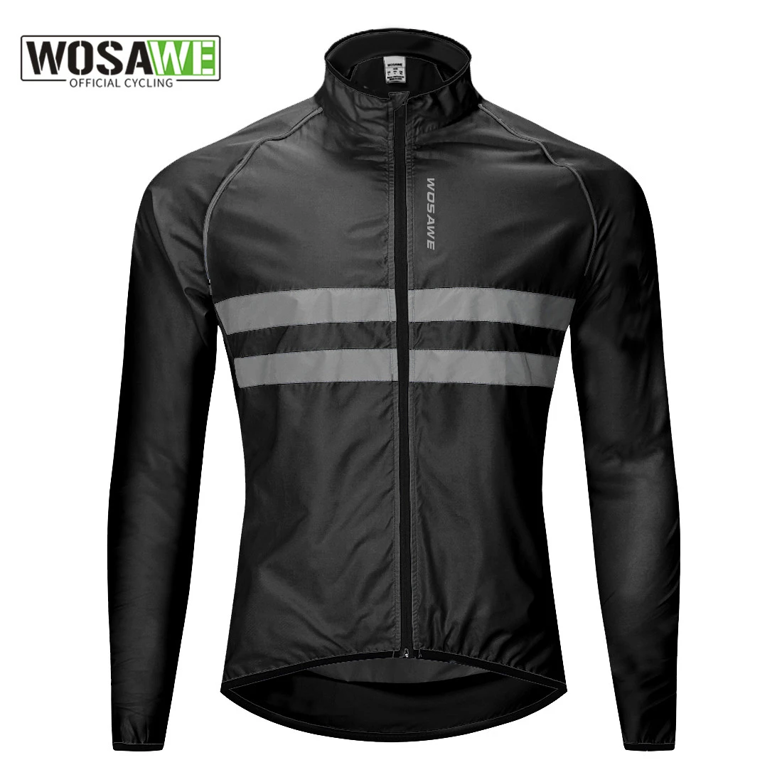 WOSAWE Men's Cycling Jacket High Visibility MultiFunction Jersey Road MTB Bike Bicycle Windbreaker Windproof Quick Dry Jacket