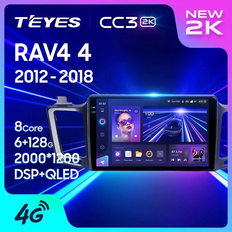 TEYES CC3 For Toyota RAV4 4 XA40 5 XA50 2012 - 2018 Car Radio carplay Multimedia Video Player Navigation stereo GPS Android 10 No 2din 2 din dvd