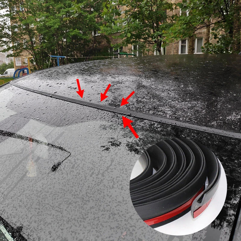 1-4M Windshield Rubber Seal Front Rear Windshield Sunroof Seal Strips Dustproof Sealing Strip For Auto Car Dashboard Windshield