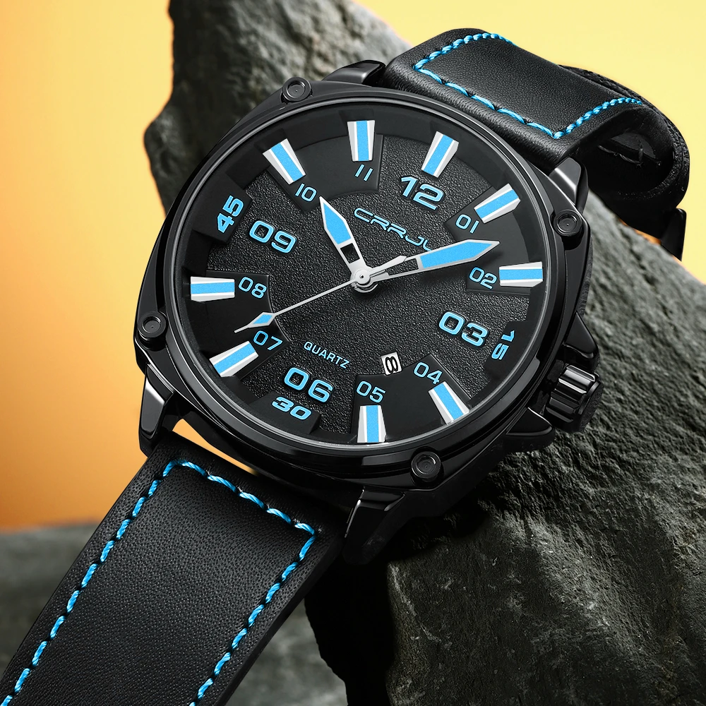 New CURREN Mens Watches Top Brand Luxury Men's Quartz Watch Waterproof Sport Military Watches Men Leather relogio masculino