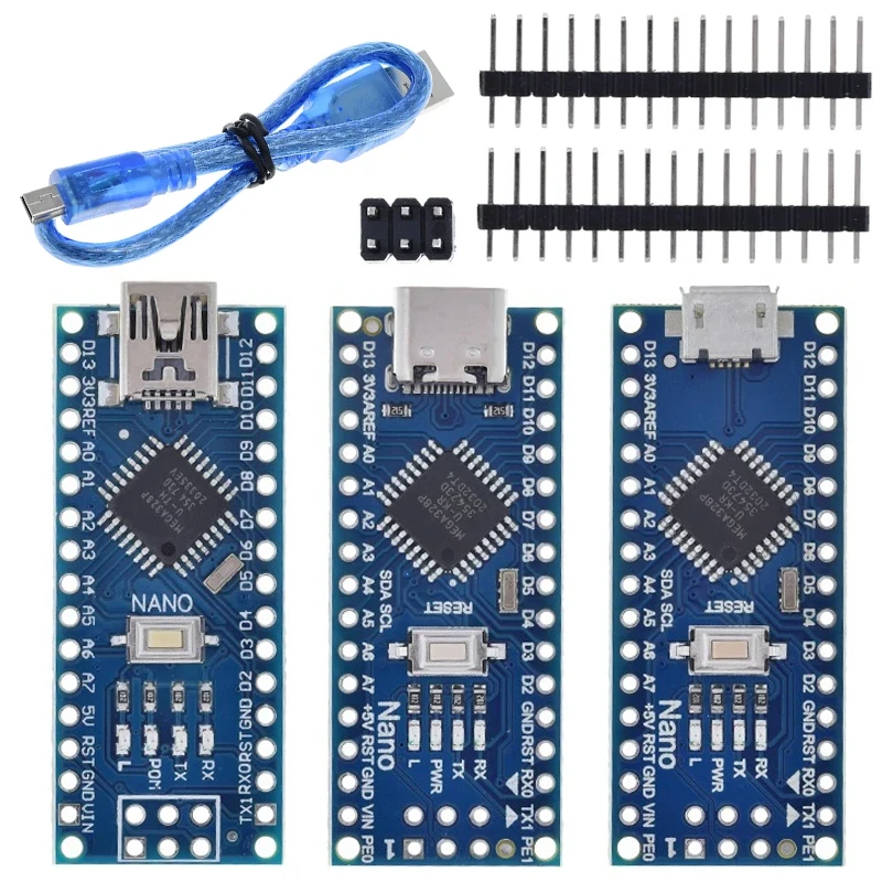 Type-C / Micro USB CH340 Nano 3.0 ATmega328P Controller Board Compatible For Arduino Nano CH340 USB Driver Nano V3.0 ATmega328