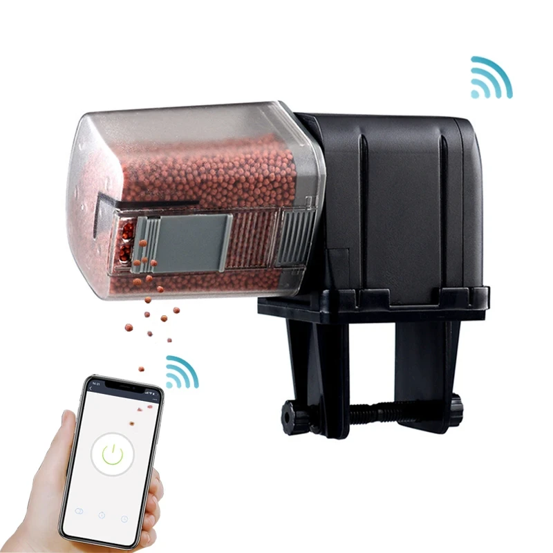 SUNSUN Automatic Aquarium Food Feeder Remote Control WIFI Wireless Fish Tank Auto Timer Fish Feeder Aquarium Accessories 170ml