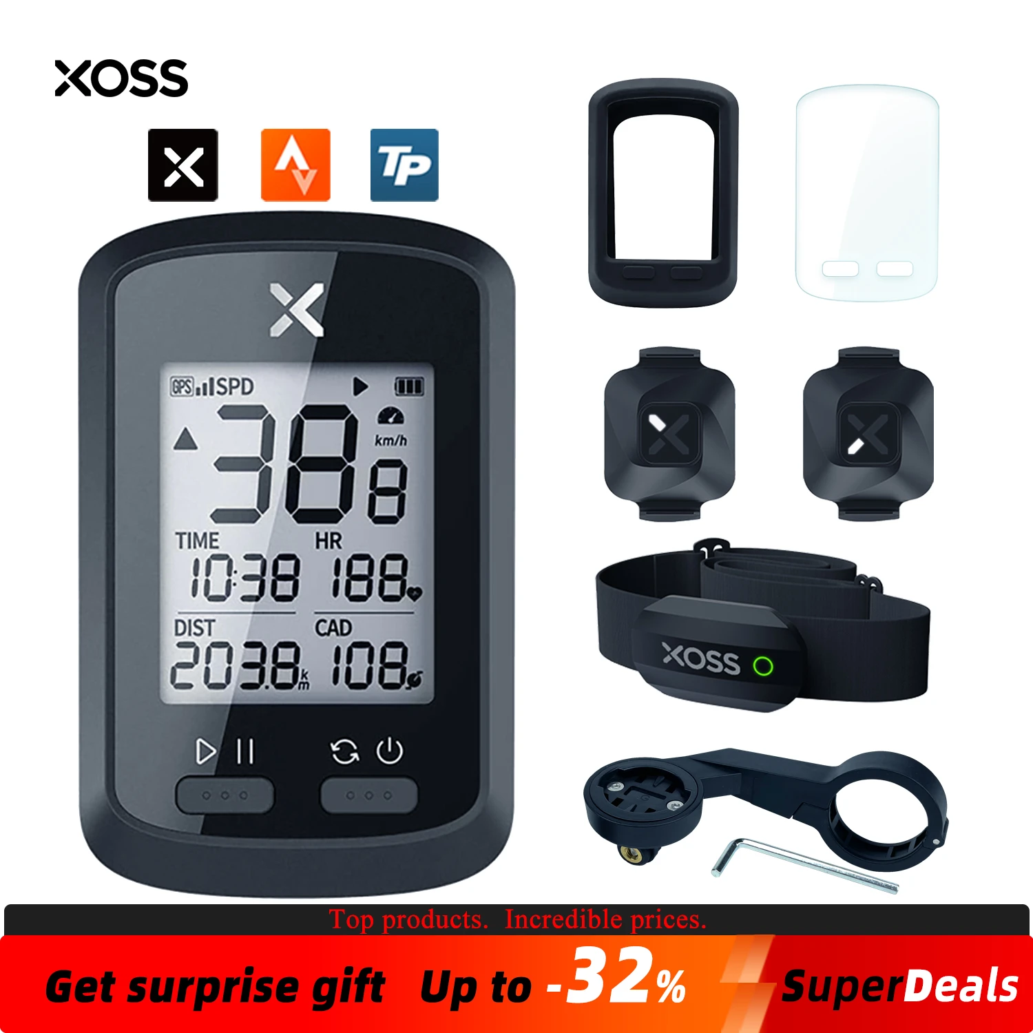 XOSS GPS Cycling Computer G Wireless  Speedometer Bluetooth Tracker Waterproof Road Bike MTB Bicycle Odometer