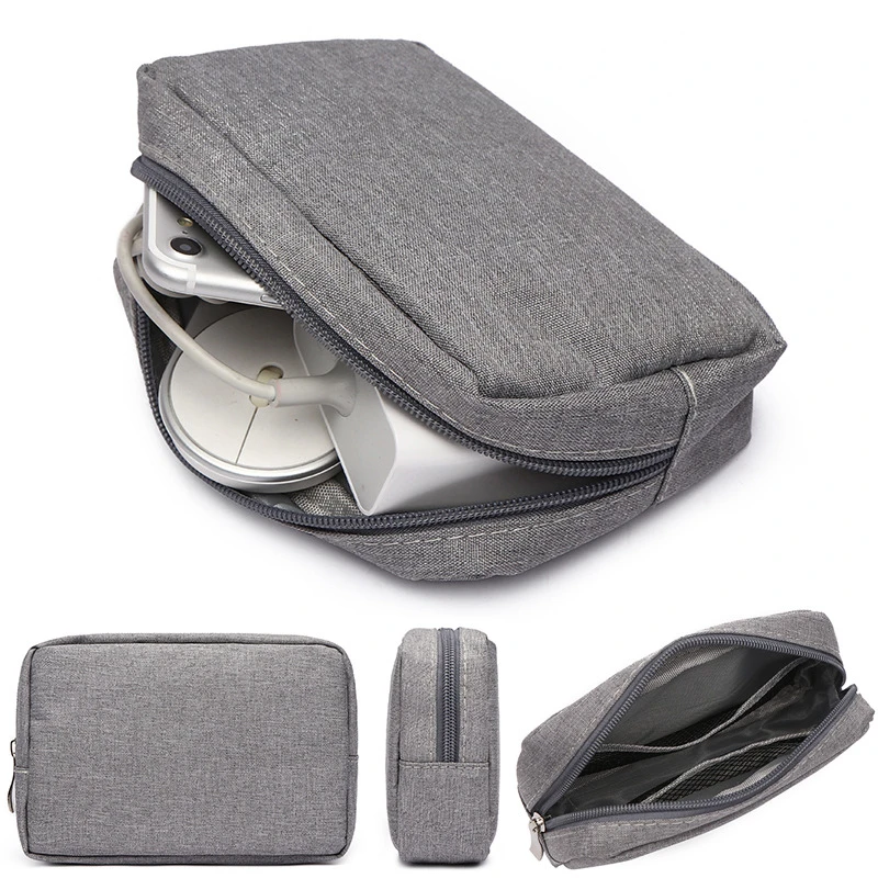 Digital Portable Organizer Case for Headphones Travel Closet Storage Bag Zipper Accessories Charger Data Cable USB Bag