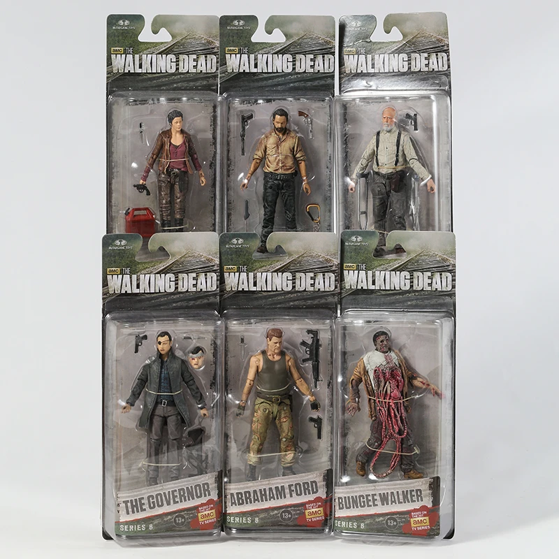 AMC TV Series The Walking Dead Abraham Ford Bungee Walker Rick Grimes The Governor Michonne PVC Action Figure Model Toy 7 Styles