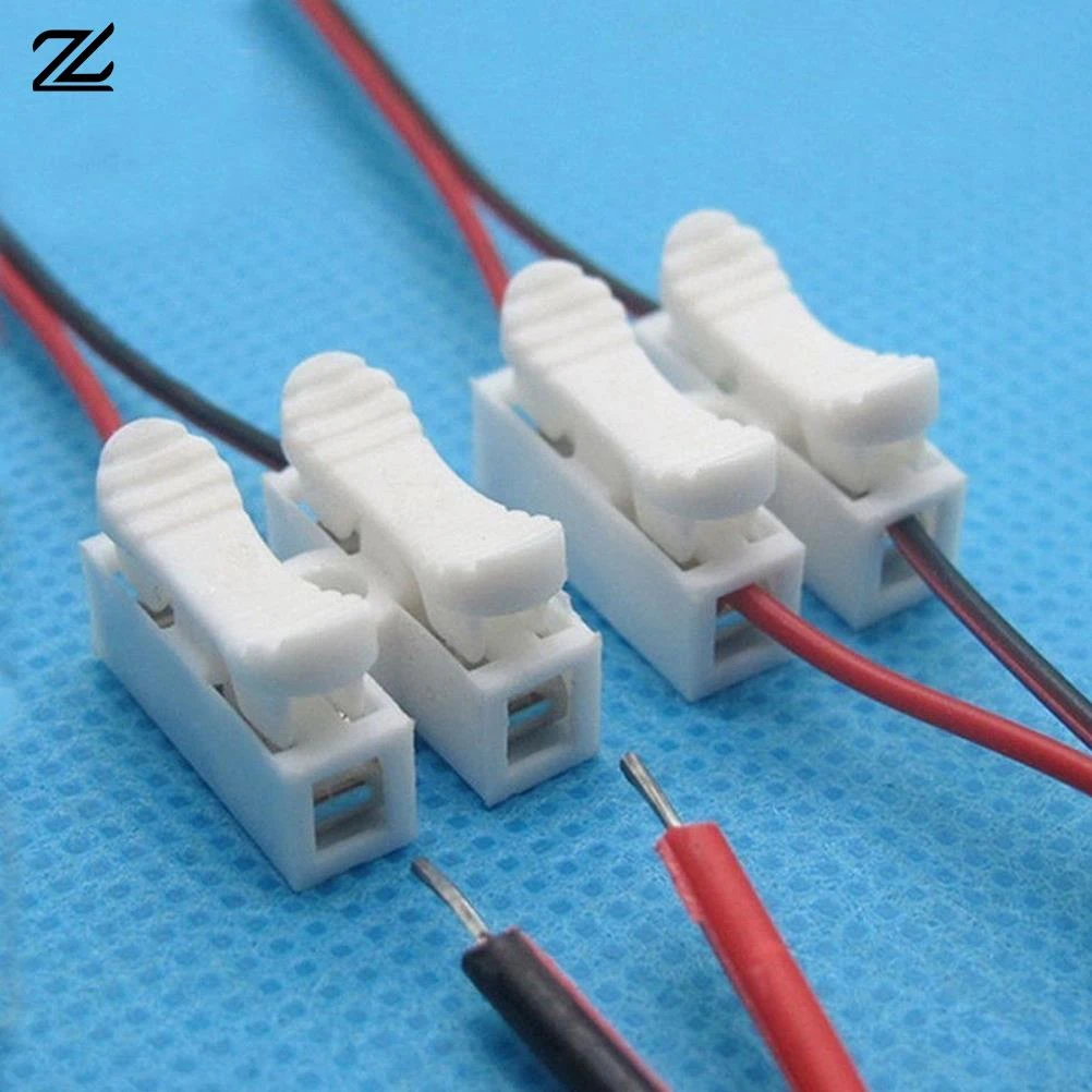 30PCS/lot Quick Splice Lock Wire Connectors CH2 2Pins Electrical Cable Terminals 20x17.5x13.5mm
