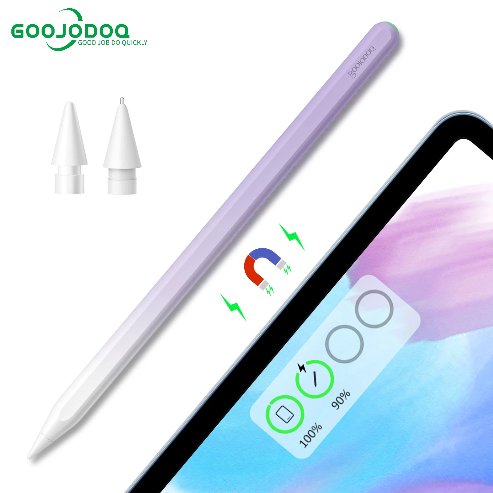 GOOJODOQ Pencil Stylus Pen for iPad Pro 2020 10.2 (7th Gen) 2019 /2018 / Air 3 with Palm Rejection for Apple Pencil 2 애플펜슬