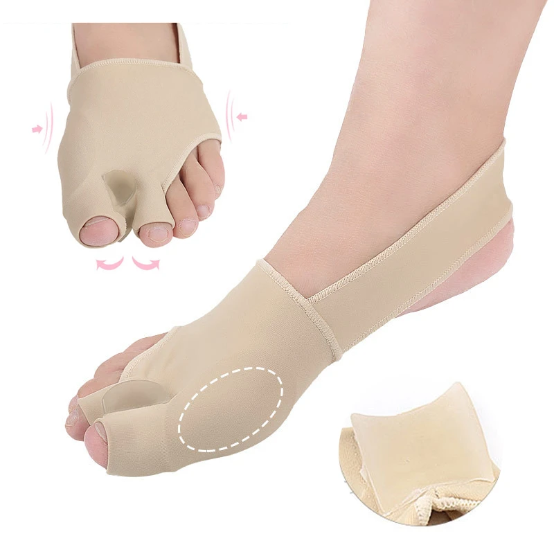 1Pair Silicone Toe Separator Bunion Corrector Hallux Valgus Correction Device Orthotics Bone Thumb Foot Straightener Adjuster