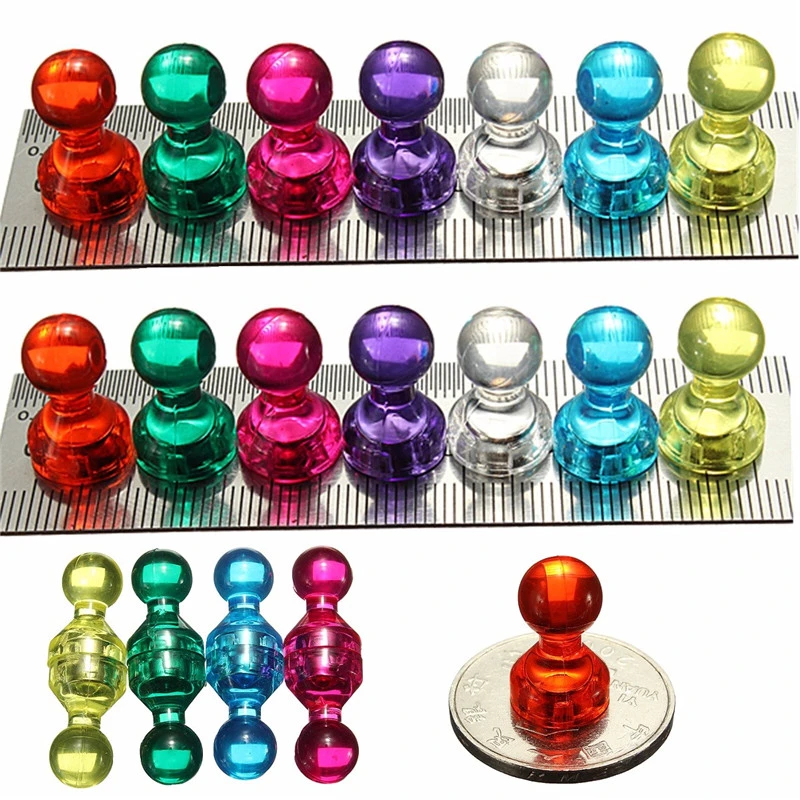 14 Strong Neodymium Noticeboard Skittle Men Pin Magnets Fridge DIY Whiteboard Uses in Office Advertising Education and Other Pur