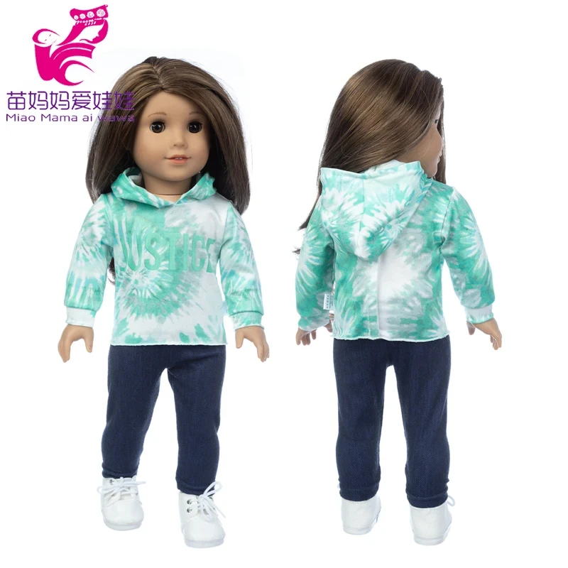 43cm Baby Doll Clothes Green Coat 18 Inch American OG Girl Doll Outfit Hoodie Jacket Toys Wear Girl's Gifts