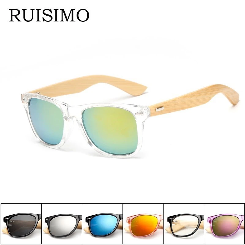 16 color Bamboo Sunglasses Men Wooden Sunglasses Women Brand Designer Mirror Original Wood Sun Glasses retro de sol masculino