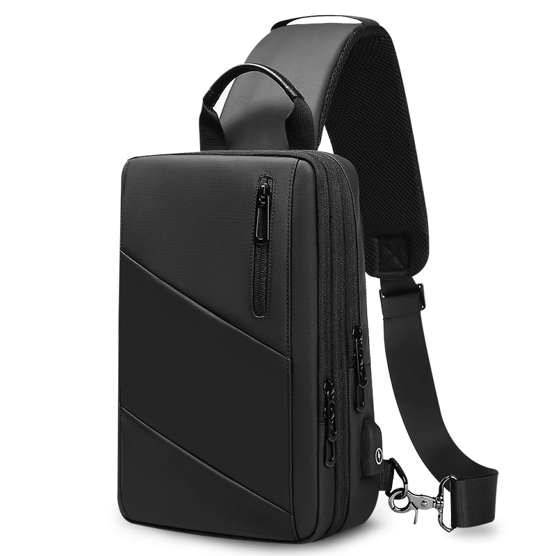 EURCOOL Crossbody Bag Men USB Charging Chest Pack Travel Water Repellent Hand Casual Shoulder Bag Male Purses сумки на плечо