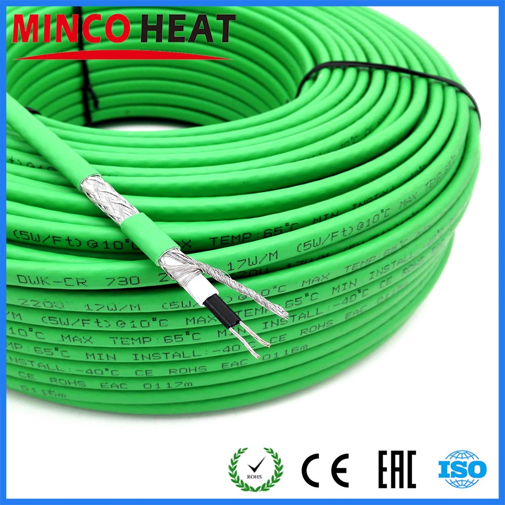 Water-proof Inside & Outside Pipe Warming Freeze Protection, Roof Snow Melting 110V 220V 17W/m Self Regulating Heating Cable