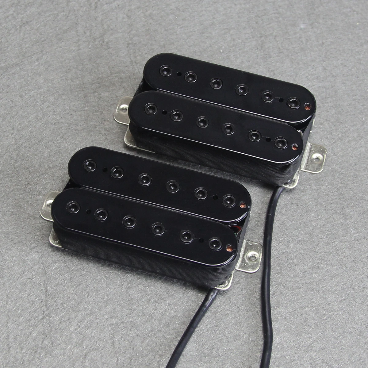 FLEOR Set of Humbucker Pickup Electric Guitar Pickup Neck Bridge Set Ceramic Magnet Guitar Parts, Black / White Choose