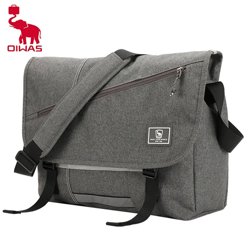 OIWAS 15 Inch Laptop Men Messenger Bag Fashion Travel Sling Shoulder Bag Men's Canvas Briefcase Male Crossbody Pack For Teenages