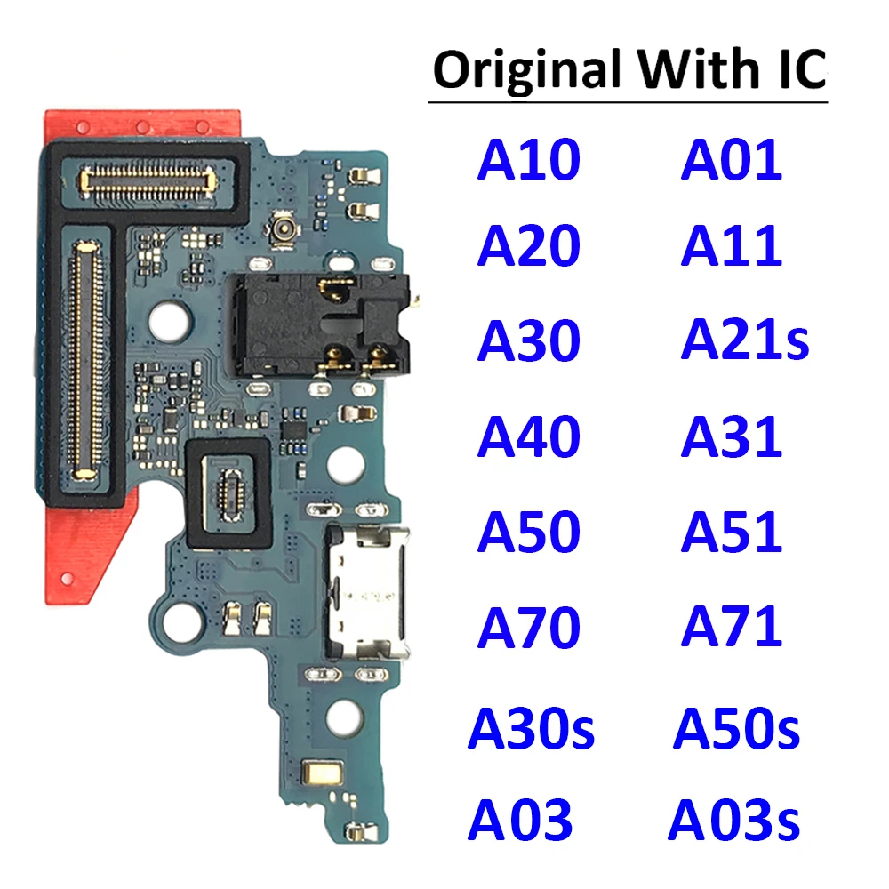 For Samsung A10 A20 A30 A40 A50 A70 A01 A11 A12 A31 A51 A71 A21s USB Charger Port Jack Dock Connector Charging Board Flex Cable