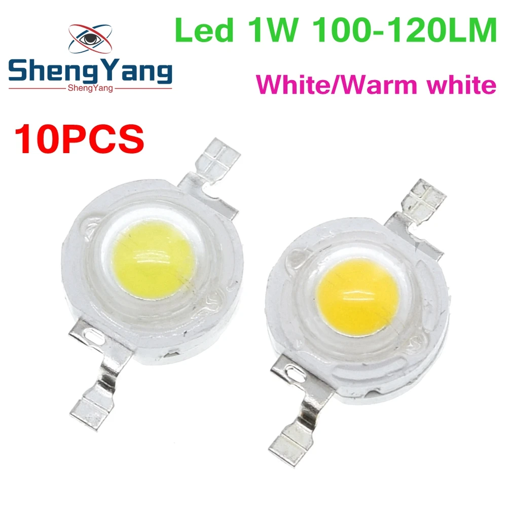 10PCS/LOT TZT  led 1W 100-120LM LED Bulb IC SMD Lamp Light Daylight white/warm white  High Power 1W LED Lamp bead