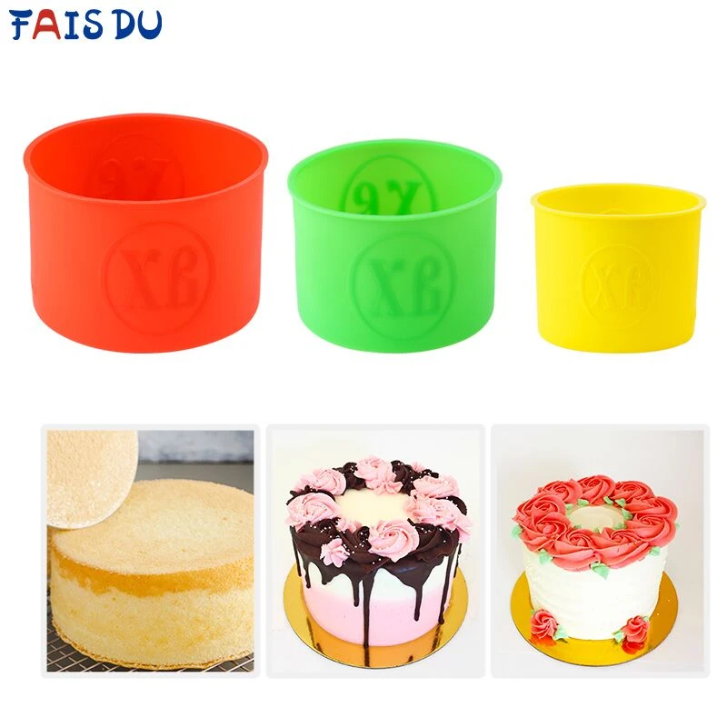 No-stick Round Silicone Cake Mold Random Color Mousse Cake Moulds DIY Desserts Baking Mold Tools