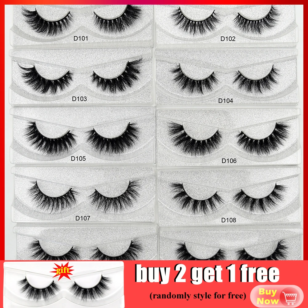 Visofree  Eyelashes 3D Mink Lashes natural handmade lashes long soft false eyelashes High Volume Cruelty Free  Mink lashes D101