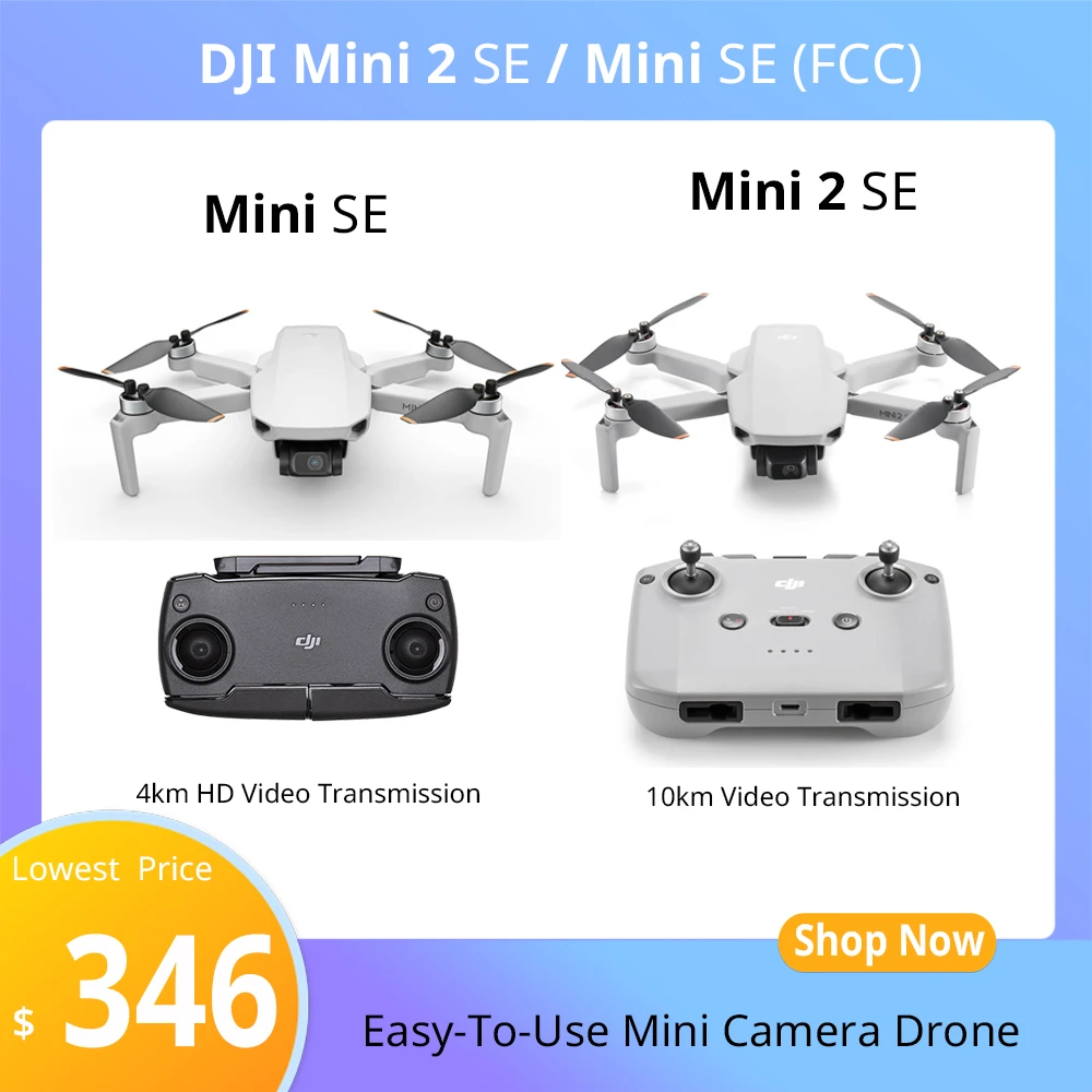 DJI Mini SE drone FCC Version MT2SS5 3-Axis Gimbal  flight time 30 minutes MR1SS5 controller brand new original in stock