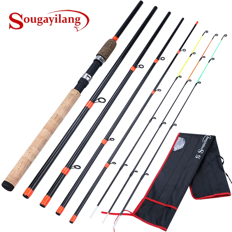 Sougayilang High Quality Cork Handle Feeder Spinning Fishing Rod 3.0M L M H Power Travel Rod De Pesca Carp Feeder Pole