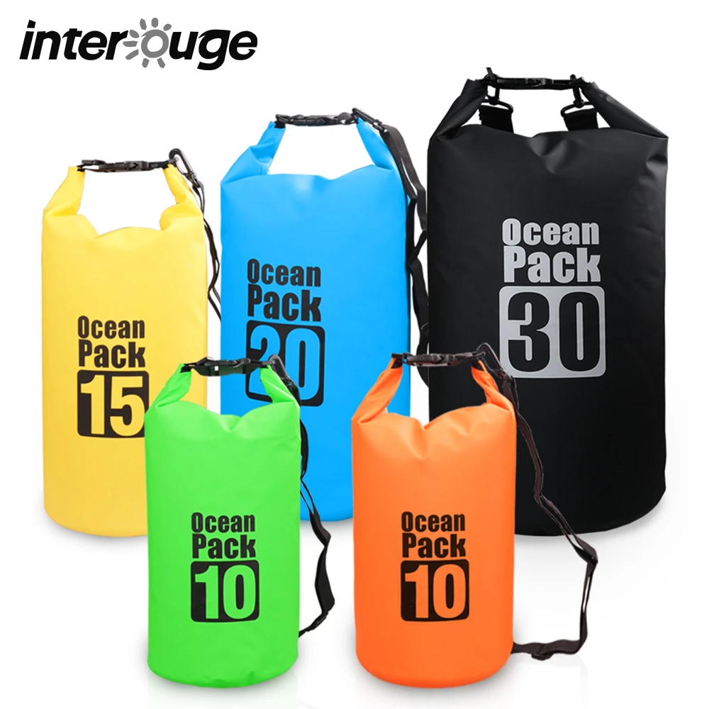 Outdoor Waterproof Dry Backpack Water Floating Bag Roll Top Sack For Kayaking Rafting Boating River Trekking Swimming Pool Kayak