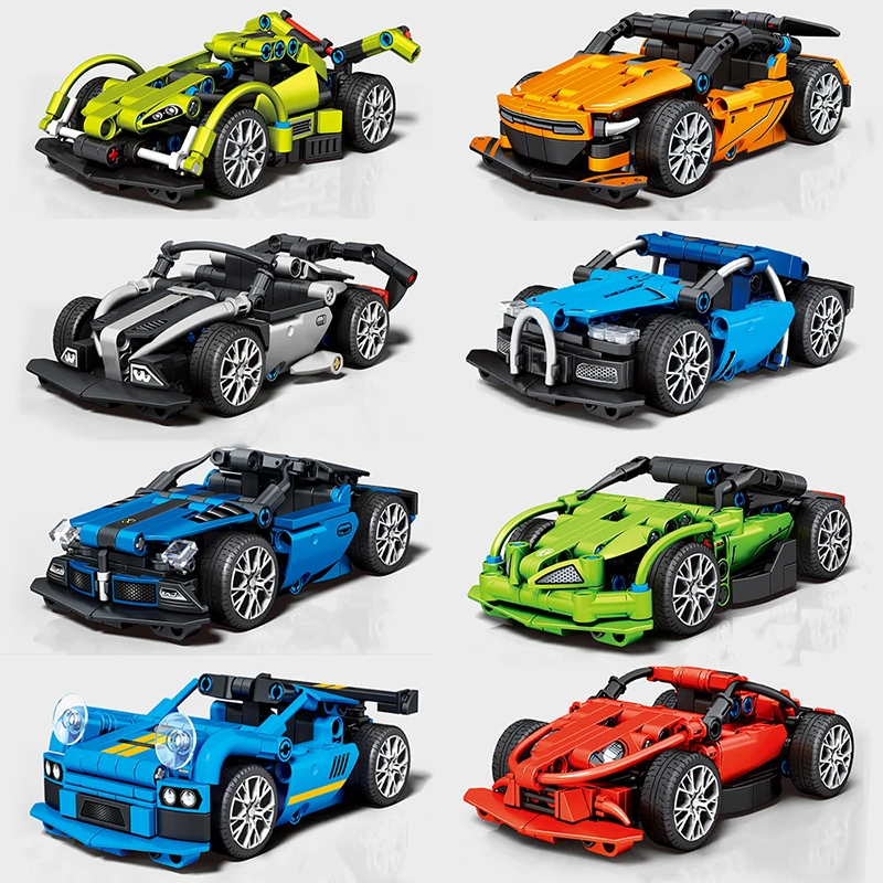 2021 new Super Racing Car Sports Model Building Blocks Bricks Classic Speed Champions Rally  Racers F1 Great Vehicles kits City