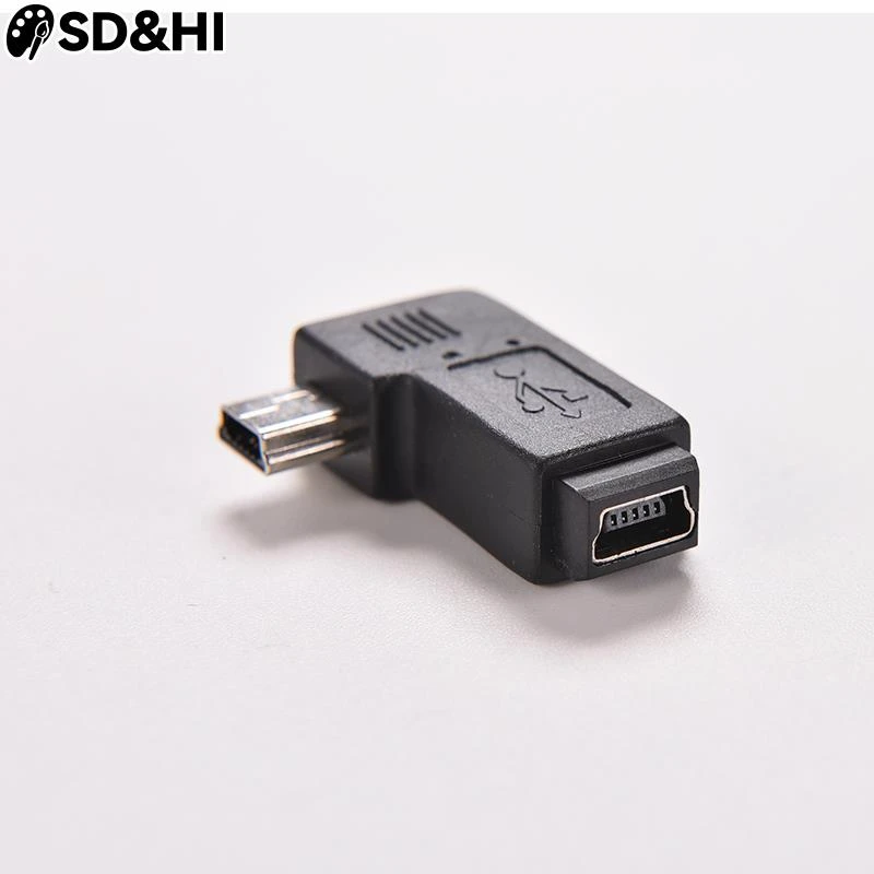 90 Degree Mini USB 5pin Male to Female Data Sync Adapter Plug Mini USB Connector