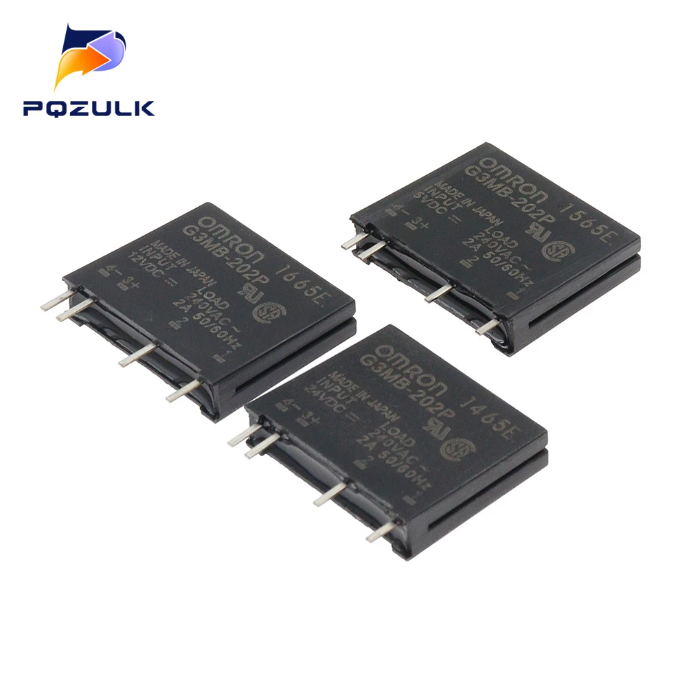 5PCS Relay Module G3MB-202P G3MB 202P DC-AC PCB SSR In 5V DC Out 240V AC 2A Solid State Relay Module