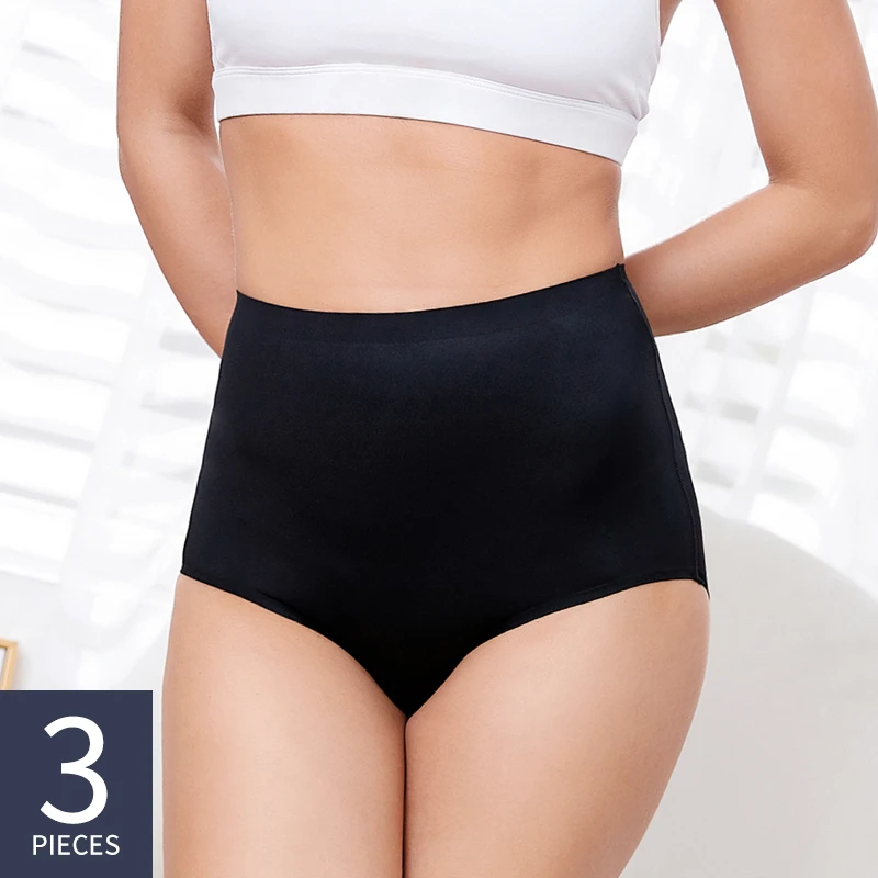 3Pcs/lot Seamless Butt High Waist Panties Slimming Body Tummy Shaper Lingerie Female Underwear Hip Control Bum Lifter Underpants