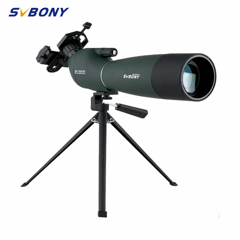 SVBONY SV28 50/60/70 Spotting Scope Zoom Telescope Powerful Monocular Waterproof Long Range PORRO Prism for Hunting Shooting
