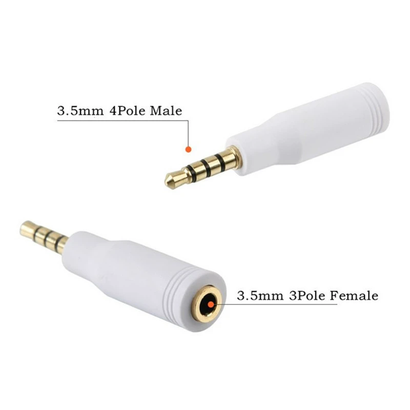 3.5mm  4 pole Male to 3.5mm  3 pole Female Jack Stereo Audio Adapter 3.5 M/F  Adaptor