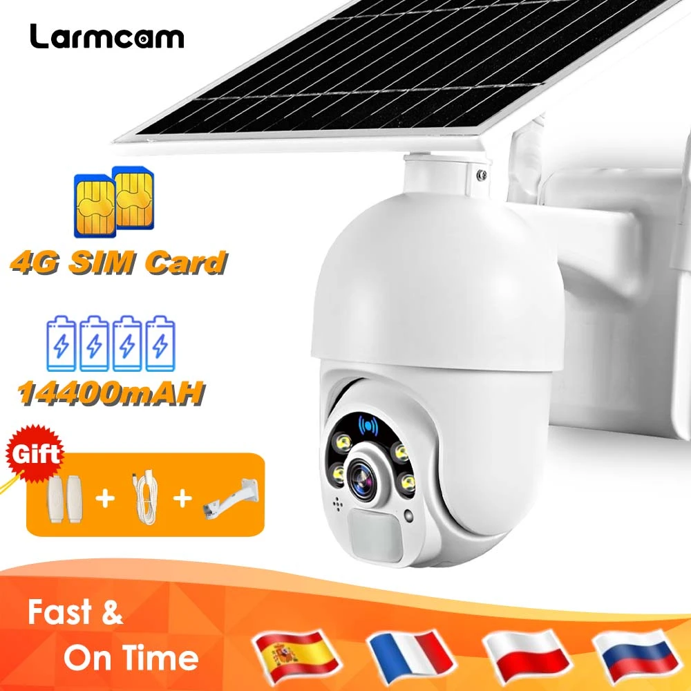 4G SIM Card Camera WiFi 1080P Solar Outdoor Security Camera CCTV Motion Detection Night Vision Battery Video Surveillance Camera