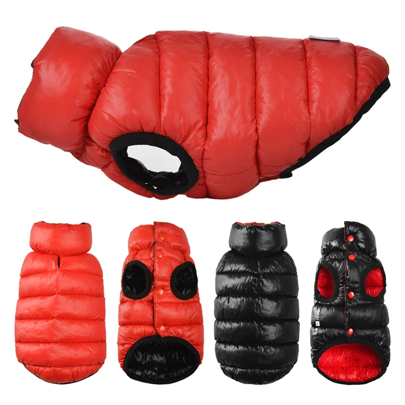 Winter Clothes For Dogs Warm Dog Down Jacket Waterproof Reversible Pet Clothes Dog Coat Vest Chihuahua French Bulldog Clothing
