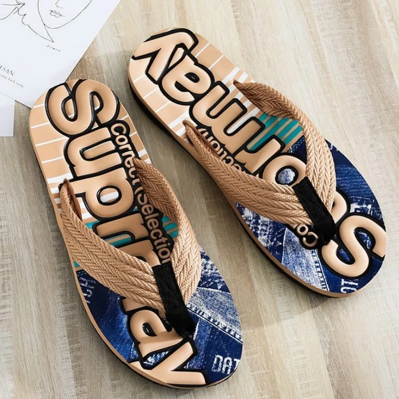 WEH sliders flip flop man Slippers 2020 trend Summer Anti-skid Outdoor Light Casual Beach Male Sandals Household slides for men