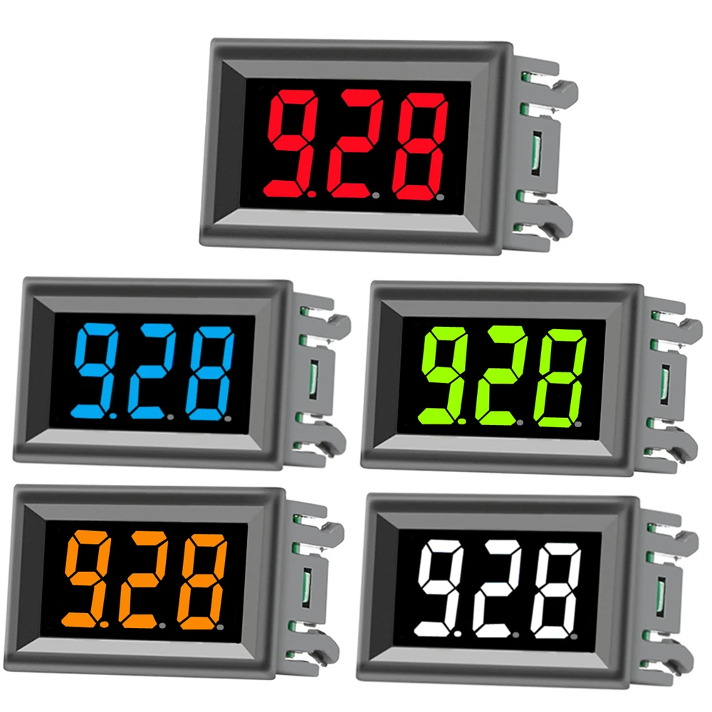 0.56'' Mini LED Digital Voltmeter Detector DC 0-100V 12V 24V Voltage Capacity Monitor Volt Panel Tester Meter For Motorcycle Car