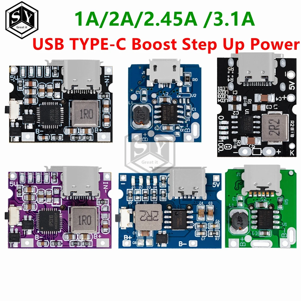 5PCS 5V Boost Step Up Power Module Lithium LiPo Battery Charging Protection Board LED Display USB for DIY Charger 134N3P Program