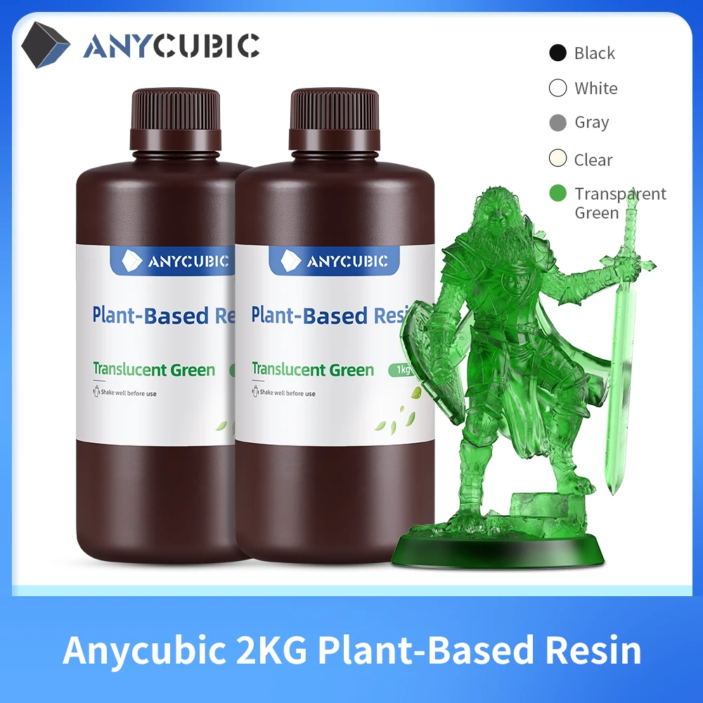 3D Printing Materials Anycubic Plant-based 405nm UV Resin For Photon Photon-S Without Nasty Chemicals 3D Printer Resin