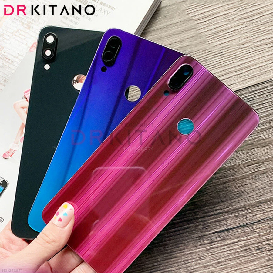 For Xiaomi Redmi Note 7 Pro Back Battery Cover Redmi 7 Note7 Rear Housing Door Glass Panel Case for Redmi Note 7 Battery Cover