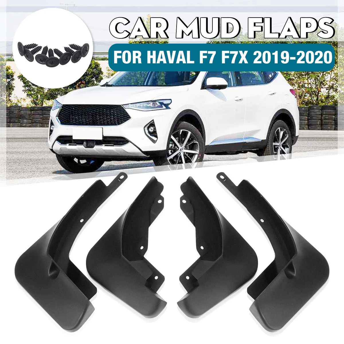 Car Mud Flaps For Great Wall Haval F7 F7x 2019 2020 Mudguards Splash Guards Fender Mudflaps Accessories