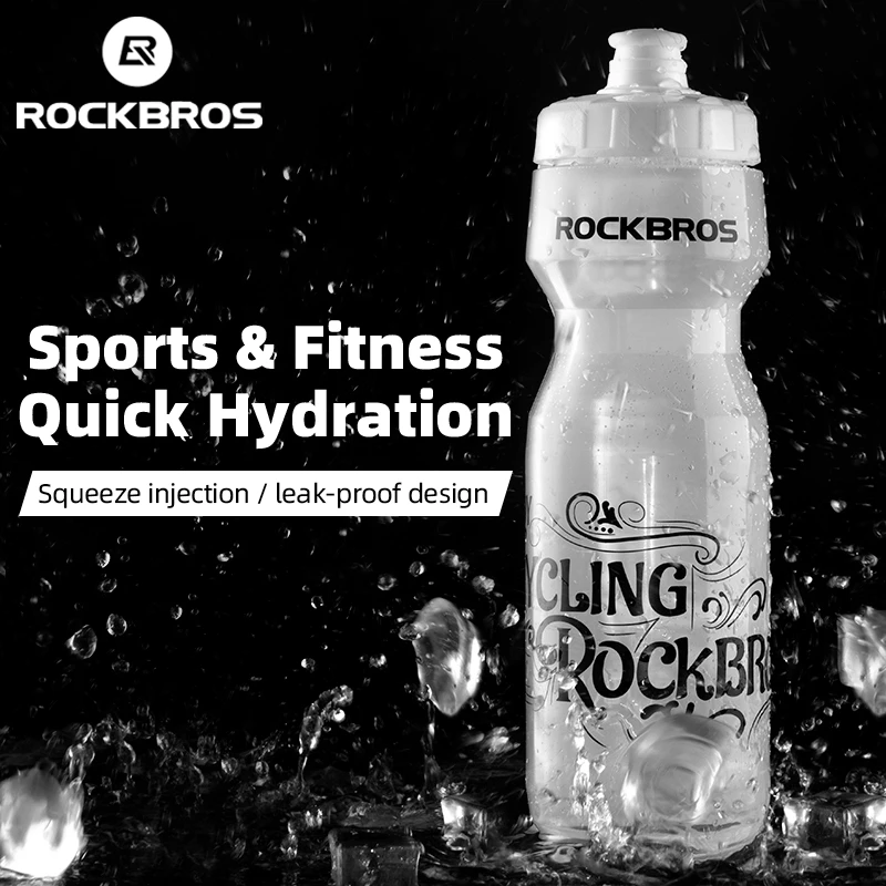 ROCKBROS Bicycle Bottle Mountain Bike Water Drink Bottle Outdoor Sports Plastic Portable Large Capacity Cycling Water Bottle