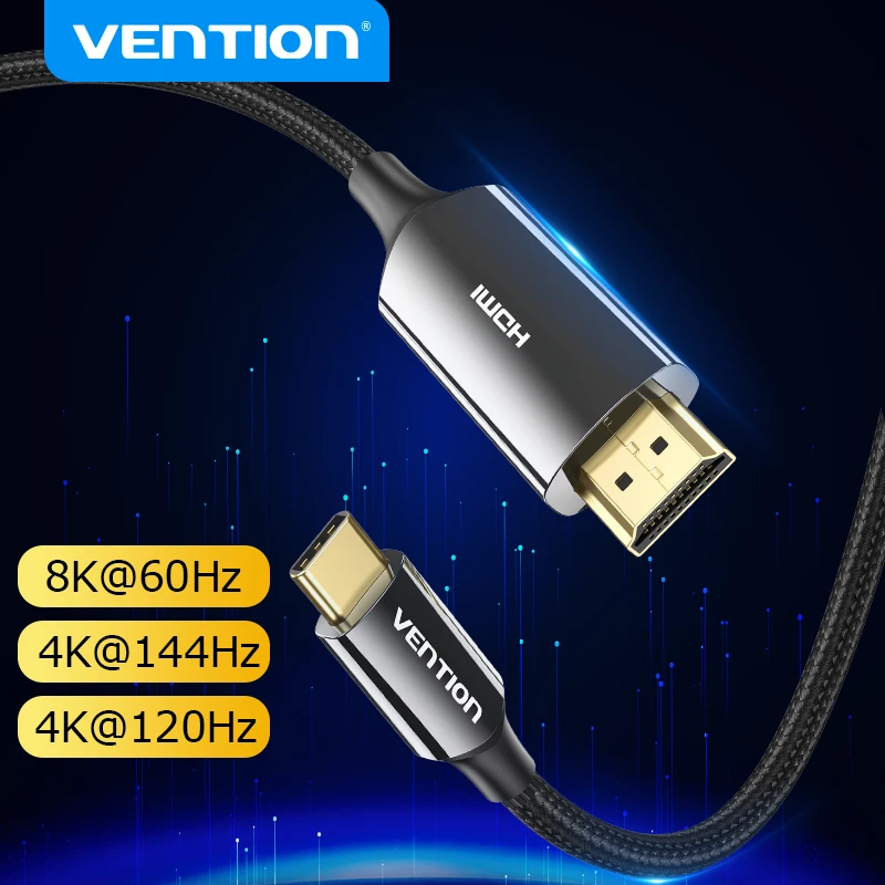 Vention USB C to HDMI Cable 4K Type c HDMI Thunderbolt 3 Adapter for MacBook Samsung Galaxy S10/S9 Huawei Xiaomi  Type c to HDMI